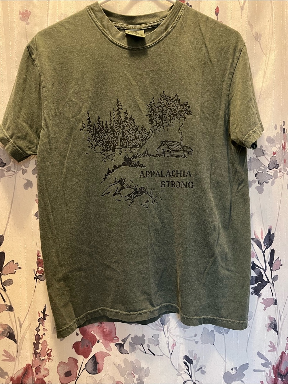 Comfort Colors Olive Green Appalachia Strong Graphic Tee